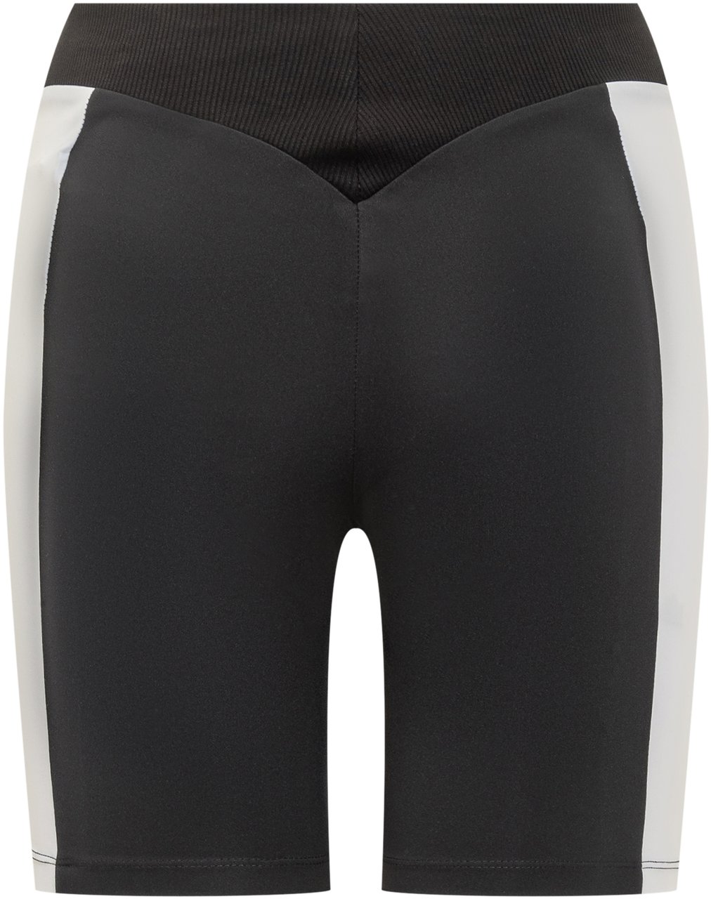 OFF-WHITE Off-White Shorts Ciclista Neri con Stampa Laterale Zwart