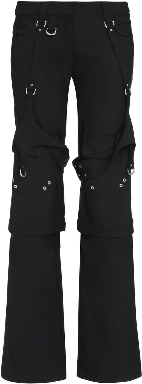 OFF-WHITE Wool blend cargo trousers Zwart