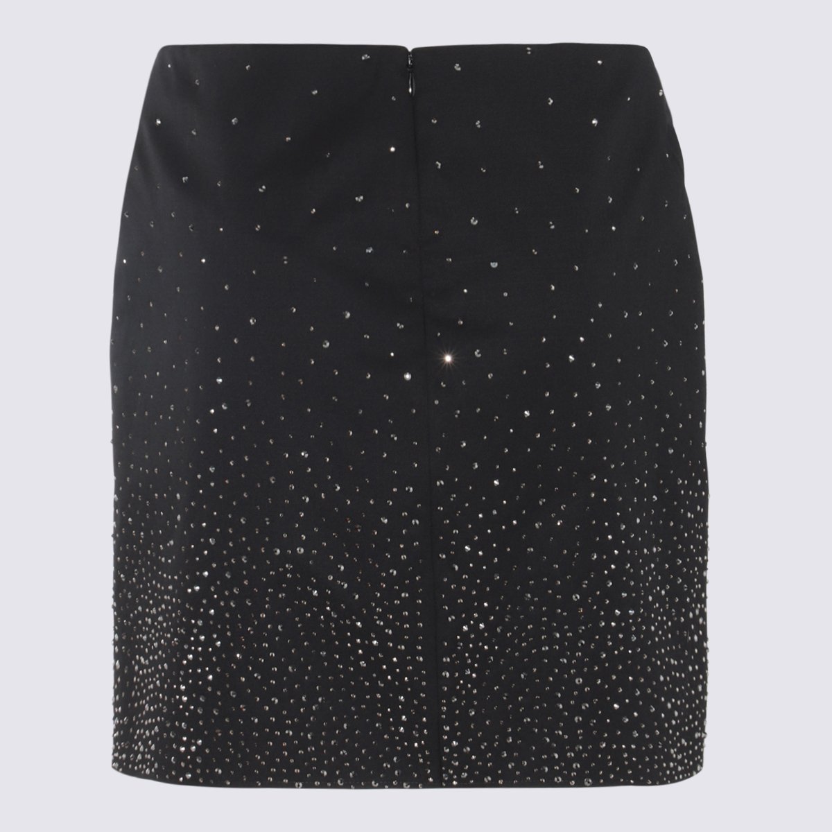 OFF-WHITE Black Skirt with Gradient Sparkle and Wrap Effect Zwart