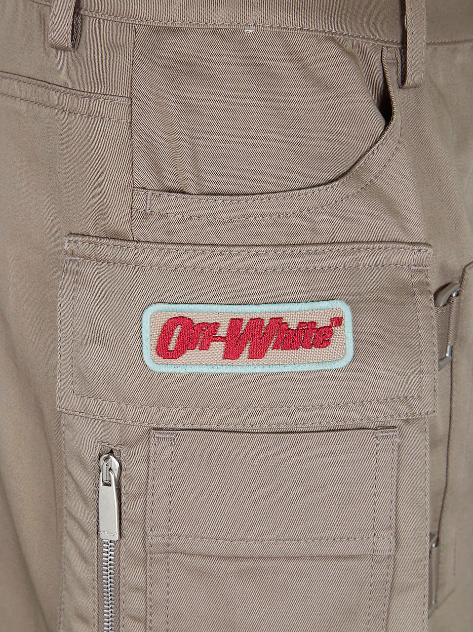 OFF-WHITE OFF WHITE CO GAB POCKET MINI SKIRT FUNGI Donkergrijs