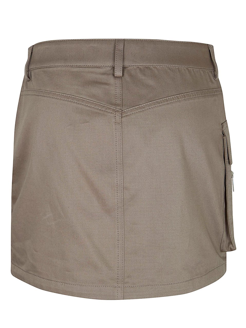 OFF-WHITE Military-Inspired Cotton Mini Skirt with Side Pocket Neutraal