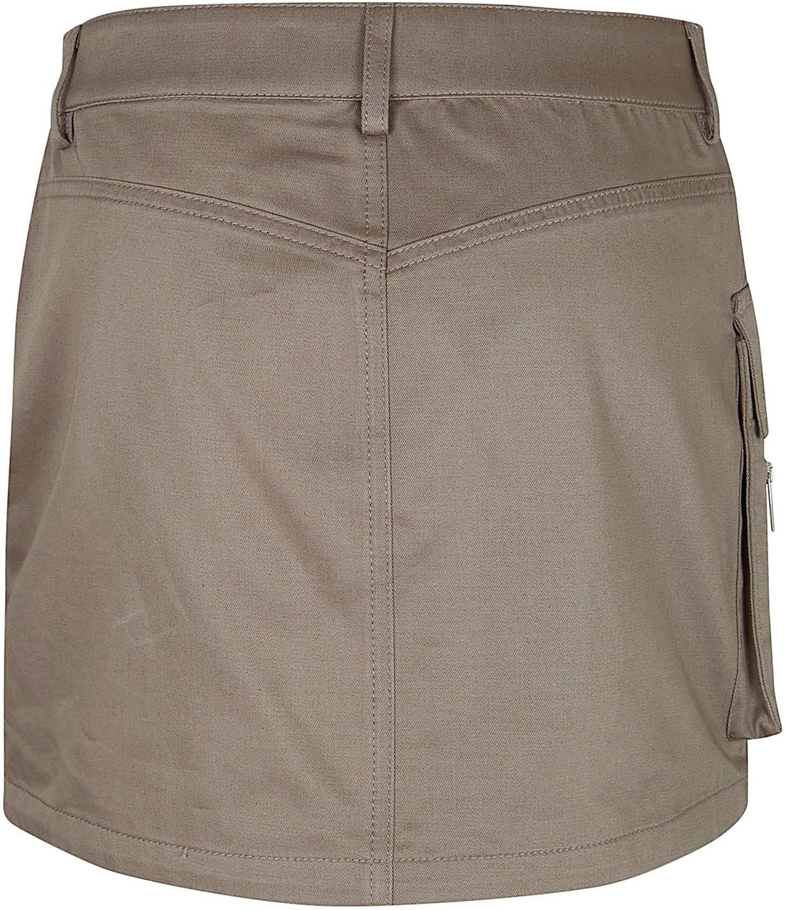 OFF-WHITE OFF WHITE CO GAB POCKET MINI SKIRT FUNGI Donkergrijs