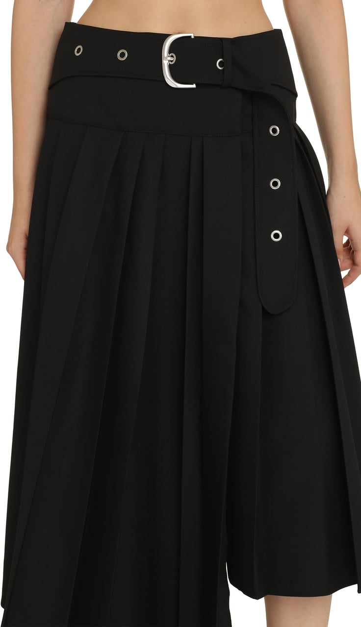 OFF-WHITE Pleated asymmetrical skirt Zwart