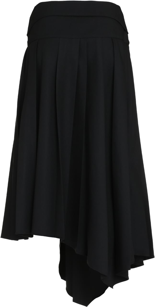 OFF-WHITE Pleated asymmetrical skirt Zwart