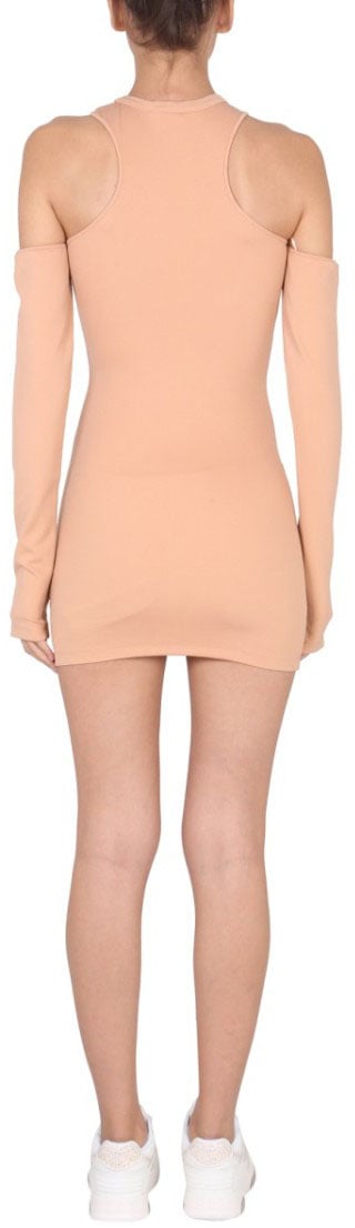 OFF-WHITE Asymmetric Mini Dress Neutraal