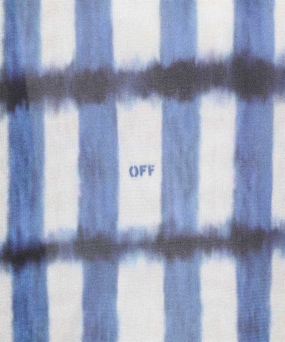 OFF-WHITE Printed silk dress Blauw