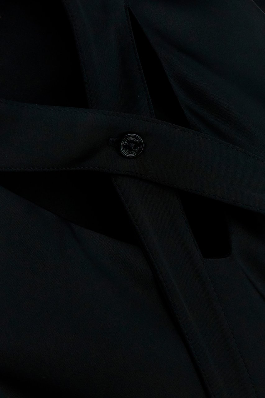 OFF-WHITE Off White Black satin dress Zwart