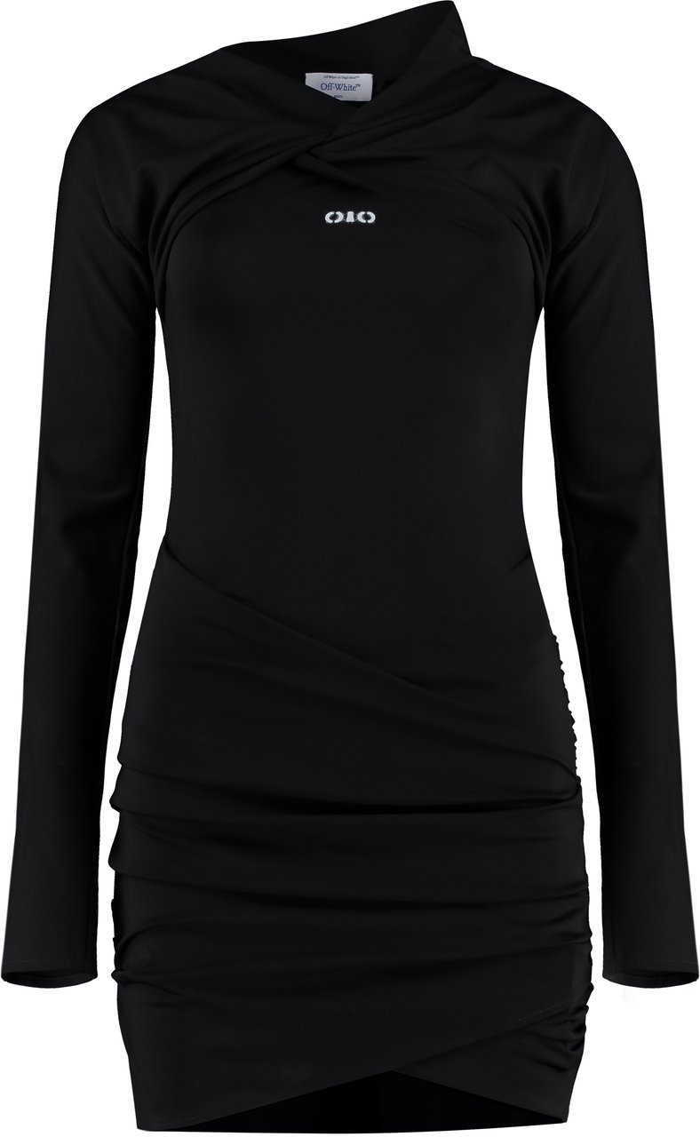 OFF-WHITE Stretch viscose dress Zwart