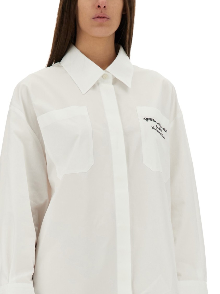 OFF-WHITE Oversized Poplin Shirt Wit
