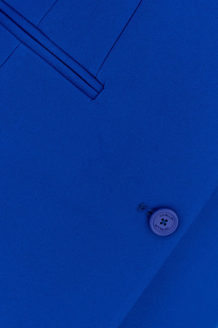 OFF-WHITE Off White Electric blue polyester blazer Blauw