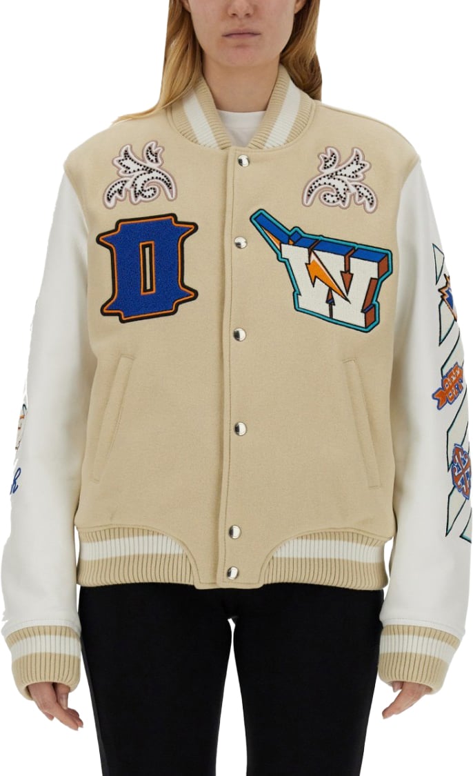 OFF-WHITE Varsity Jacket Neutraal