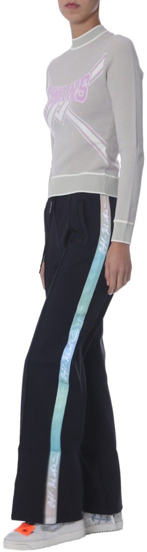 OFF-WHITE Slim Fit Cropped Sweater Wit