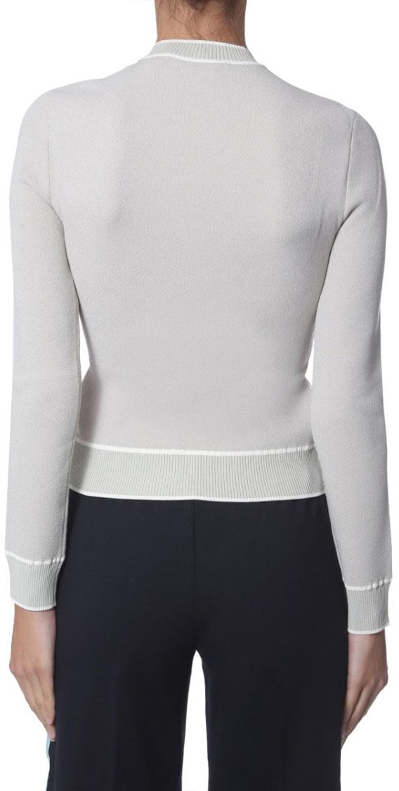 OFF-WHITE Slim Fit Cropped Sweater Wit