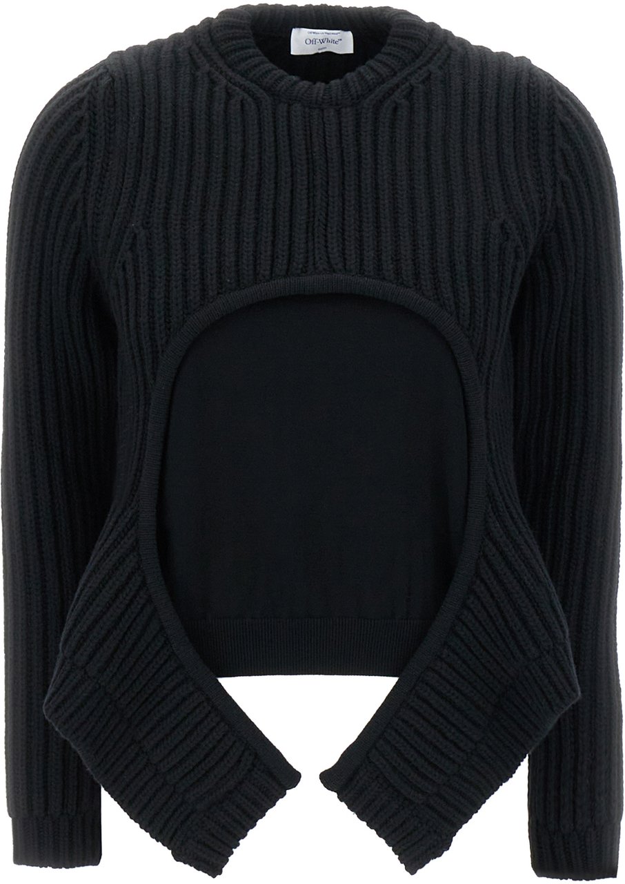 OFF-WHITE Off White Black wool blend sweater Zwart