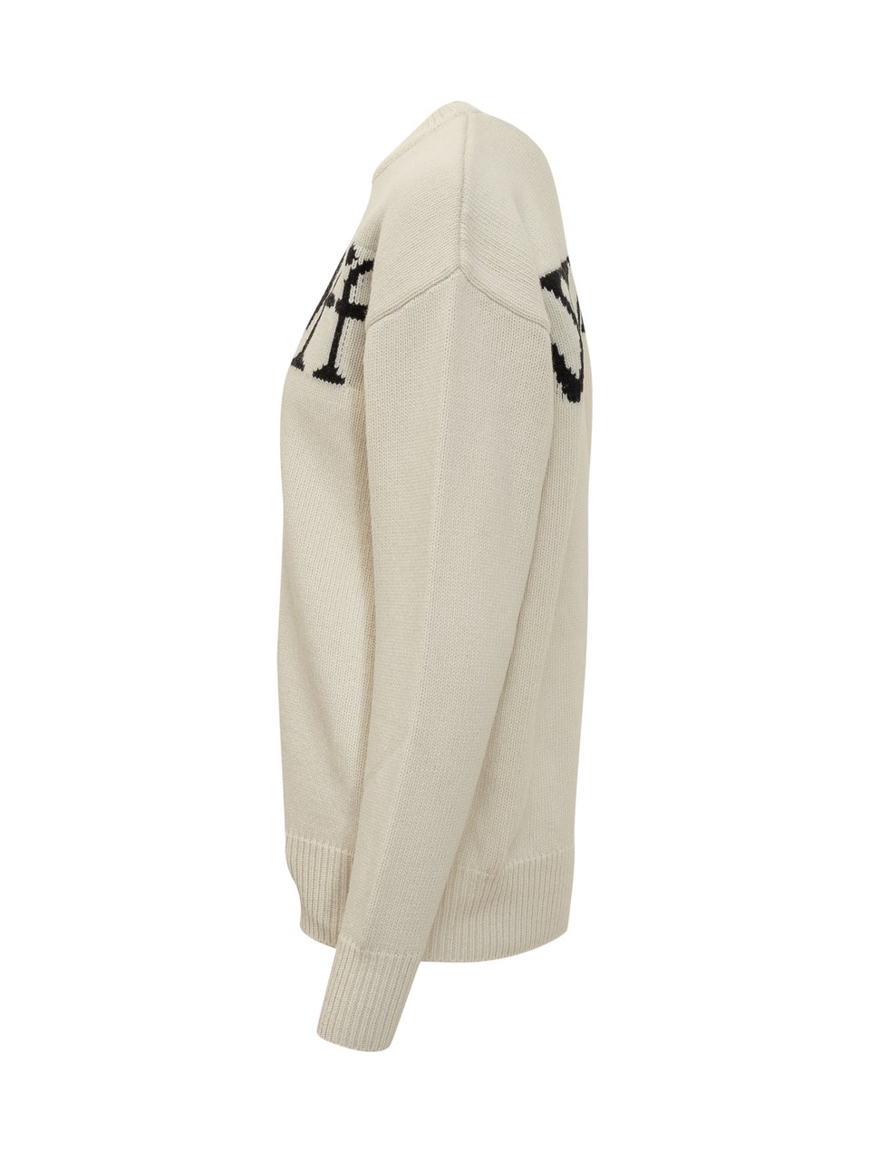 OFF-WHITE Off-White Maglione Bianco con Logo Intarsiato Wit