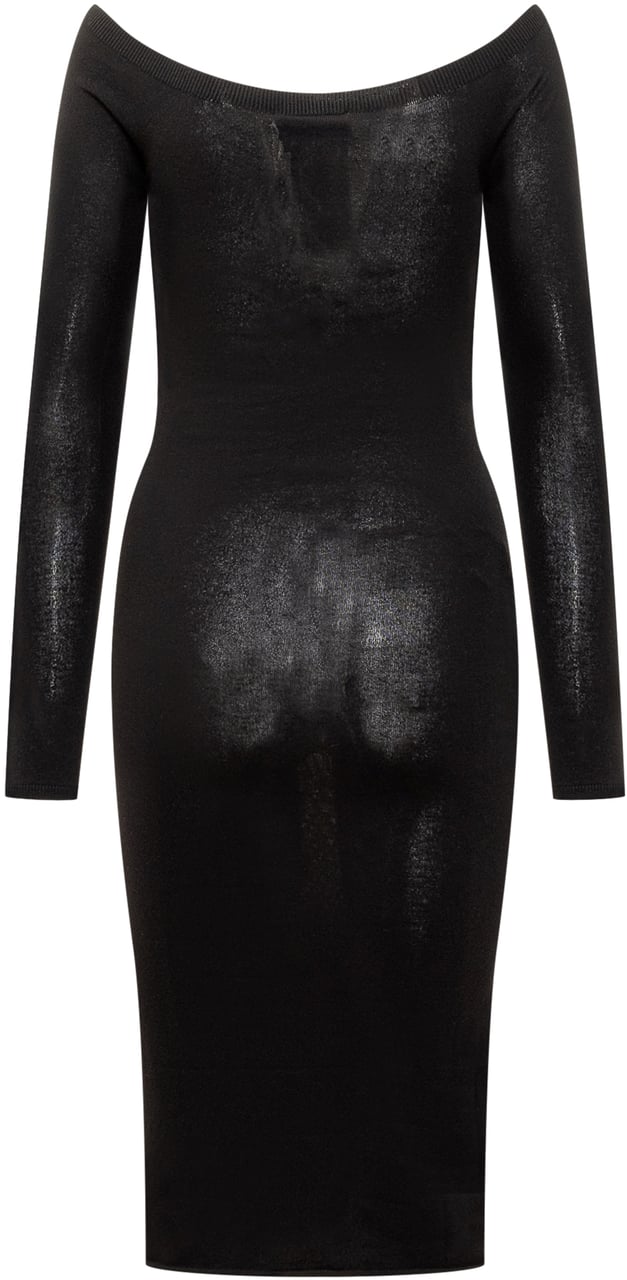 OFF-WHITE Abito con Logo Zwart