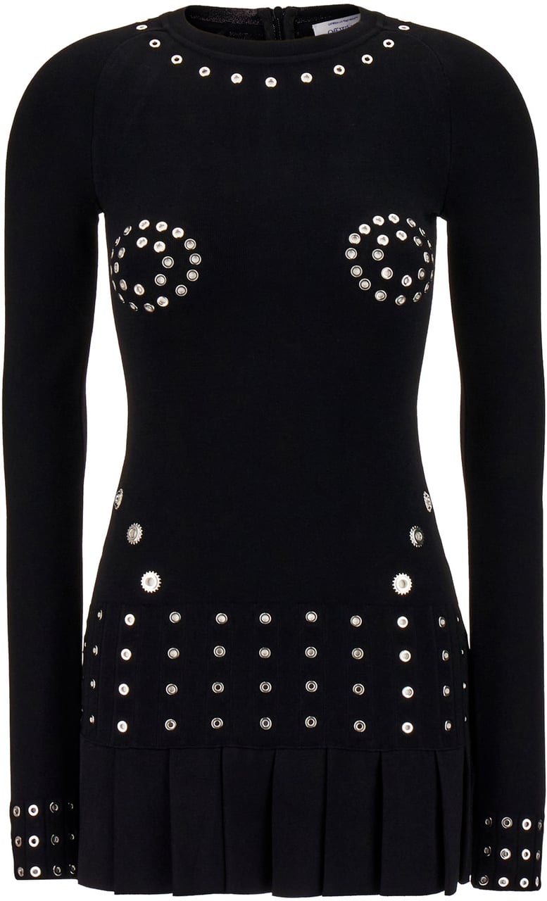 OFF-WHITE Off White Black viscose blend dress Zwart