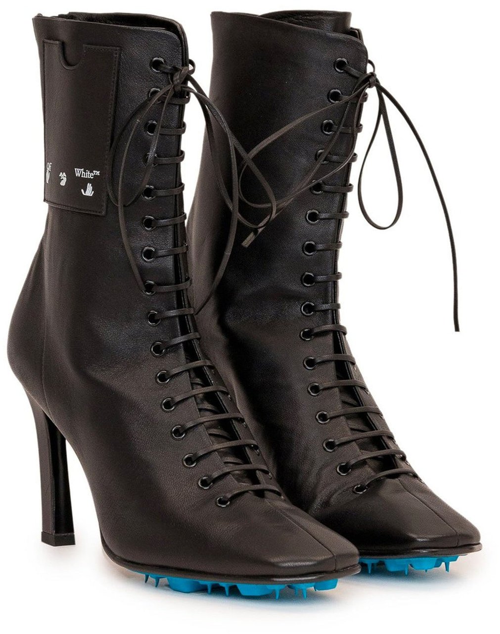 OFF-WHITE Off-White Leather Heel Boots Zwart