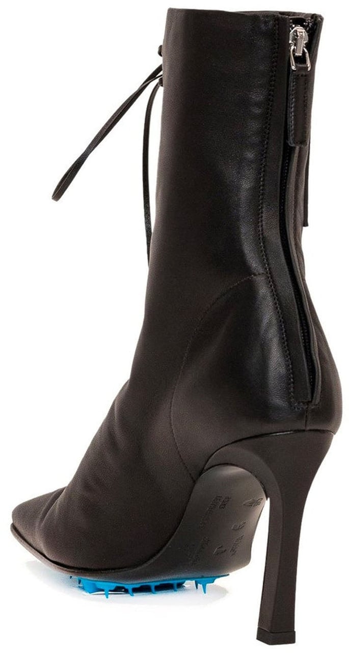 OFF-WHITE Off-White Leather Heel Boots Zwart