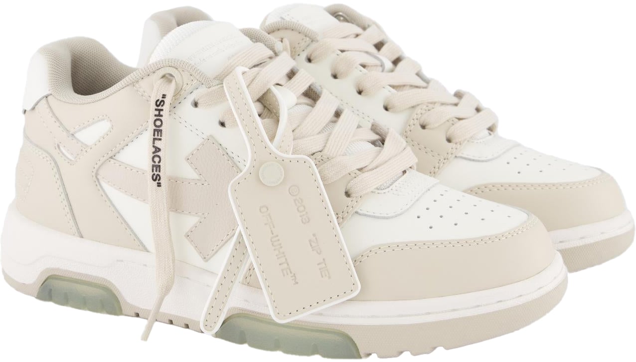 OFF-WHITE Dames Out Of Office Sneaker Wit/Beig Wit