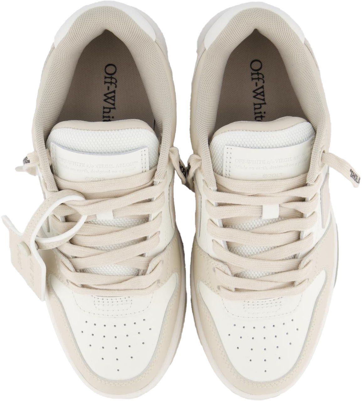 OFF-WHITE OFF WHITE Dames Out Of Office Sneaker Wit/Beig Wit