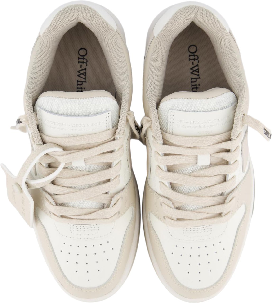 OFF-WHITE OFF WHITE Dames Out Of Office Sneaker Wit/Beig Wit