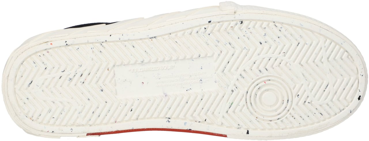 OFF-WHITE Low-Top Vulcalized Canvas Sneakers Zwart