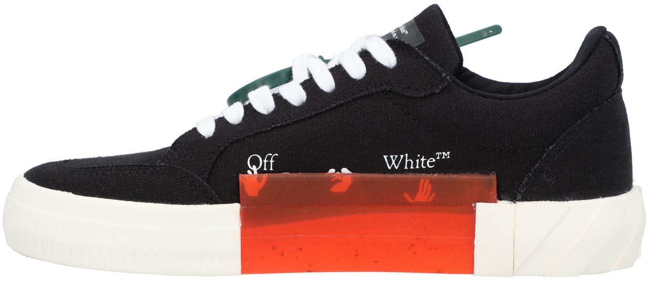 OFF-WHITE Low-Top Vulcalized Canvas Sneakers Zwart
