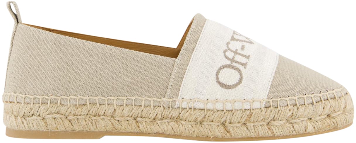 OFF-WHITE Dames Bookish Espadrille Beige/Wit Beige