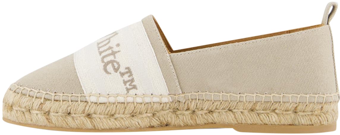OFF-WHITE Dames Bookish Espadrille Beige/Wit Beige
