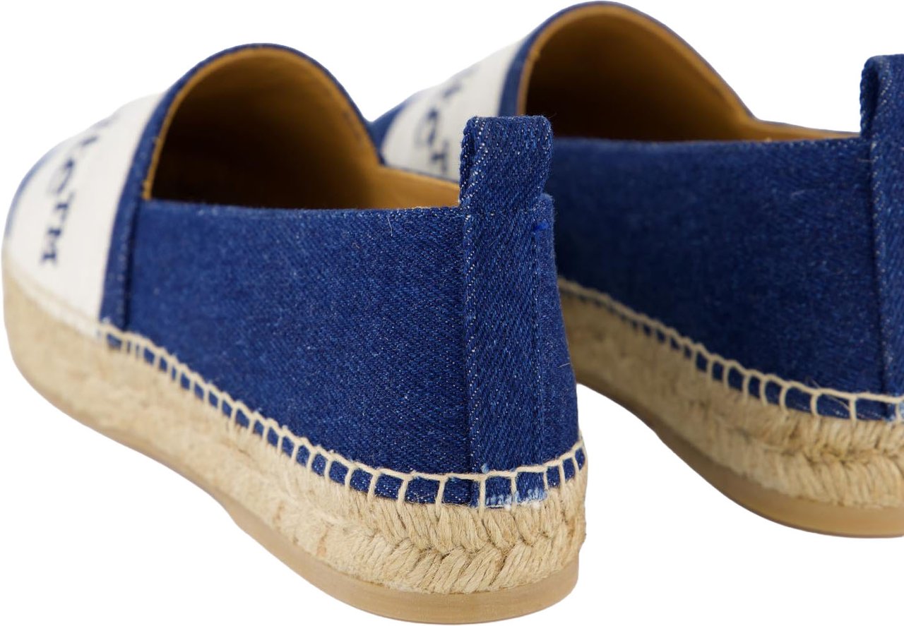 OFF-WHITE Dames Bookish Espadrille Blauw/Wit Blauw