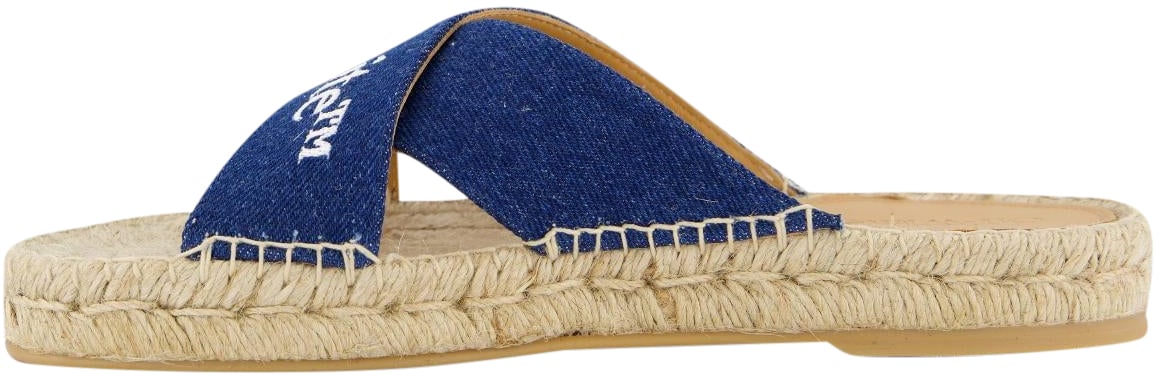 OFF-WHITE Dames Criss Cross Slipper Blauw/Wit Blauw