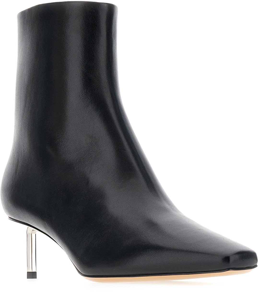 OFF-WHITE Off White Black leather Allen Frame ankle boots Zwart