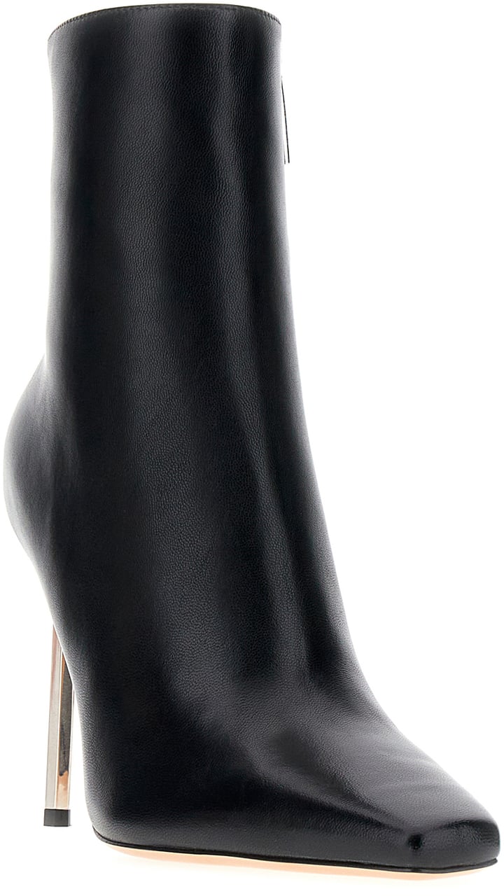 OFF-WHITE Off White Black leather Allen Frame ankle boots Zwart