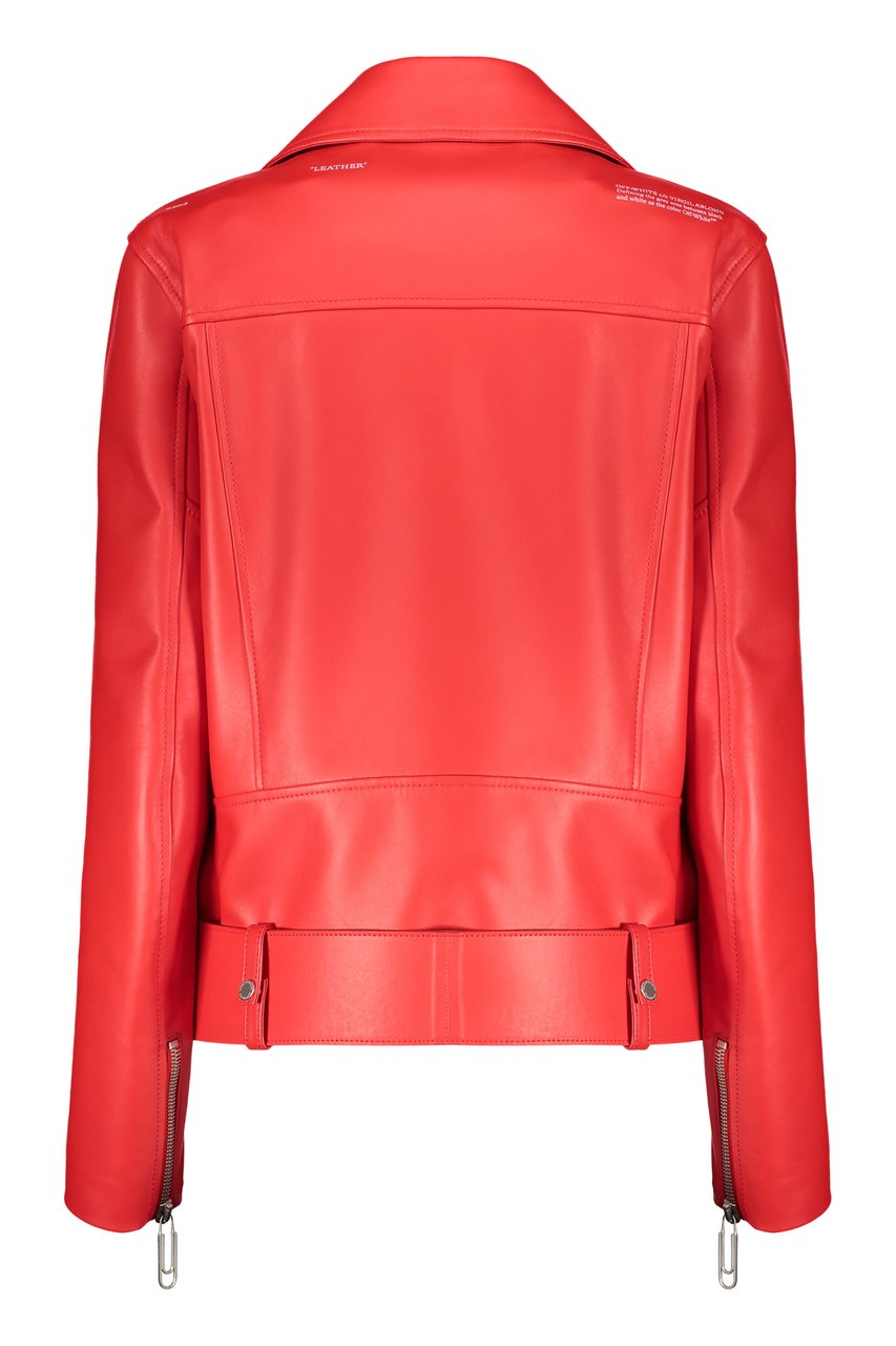 OFF-WHITE Leather jacket Rood