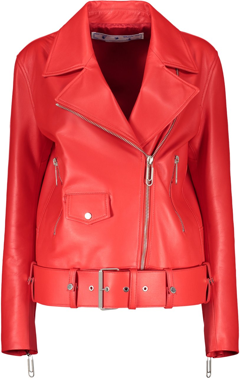 OFF-WHITE Leather jacket Rood