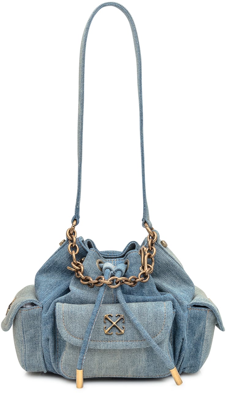 OFF-WHITE Borsa Off-White Dumbo Bucket in Denim Blauw