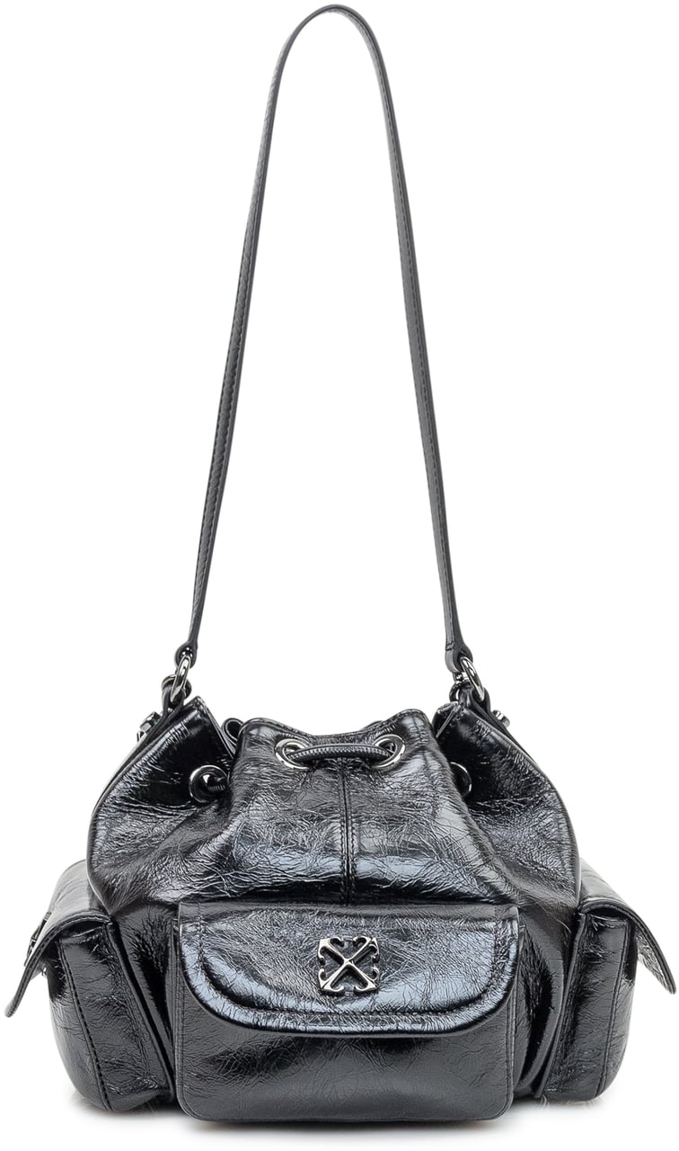 OFF-WHITE Borsa Off-White Dumbo Bucket in Denim Zwart