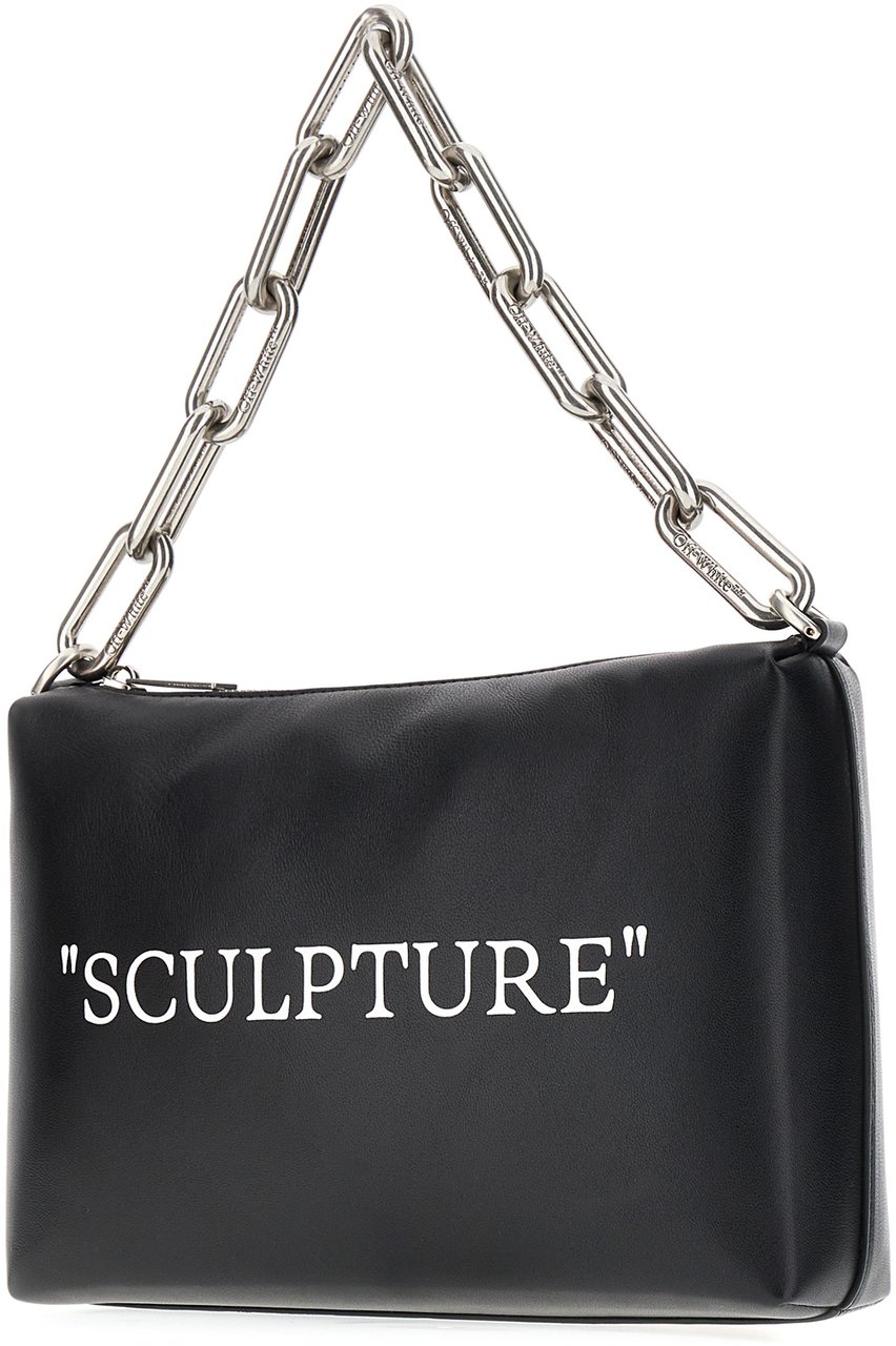 OFF-WHITE Off White Black leather handbag Zwart
