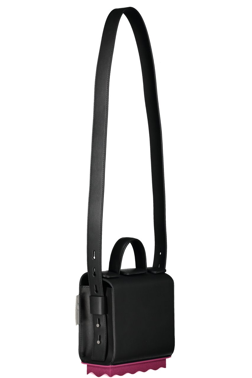 OFF-WHITE Leather crossbody bag Zwart