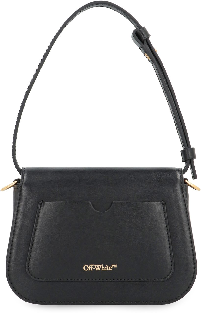 OFF-WHITE Skeleton Binder leather shoulder bag Zwart
