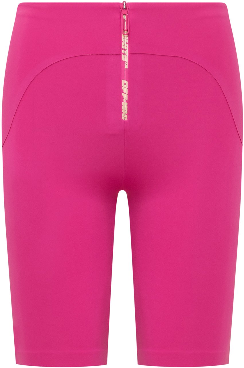 OFF-WHITE Pantaloni Corti da Ciclista con Logo Paars