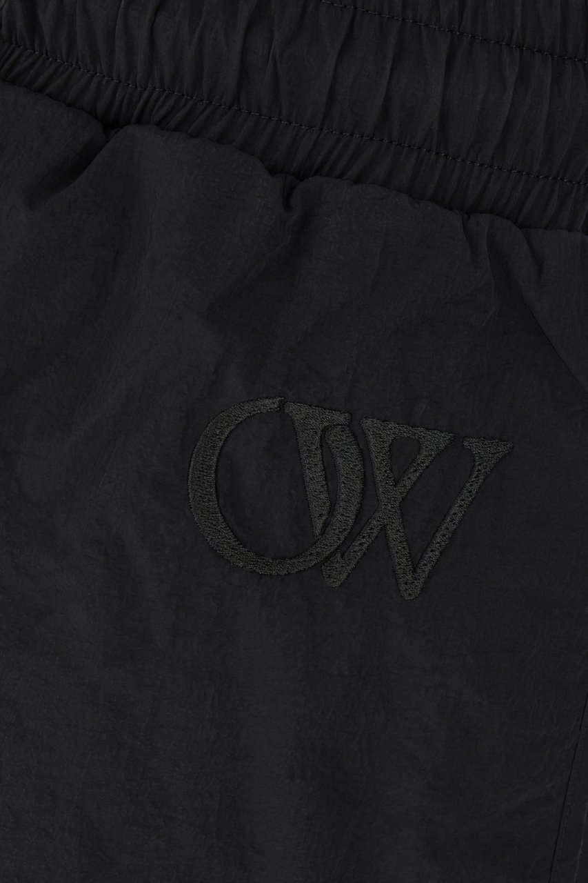 OFF-WHITE Off White Black polyester shorts Zwart