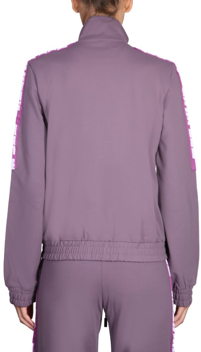 OFF-WHITE High Collar Sweatshirt With Logo Bands Paars