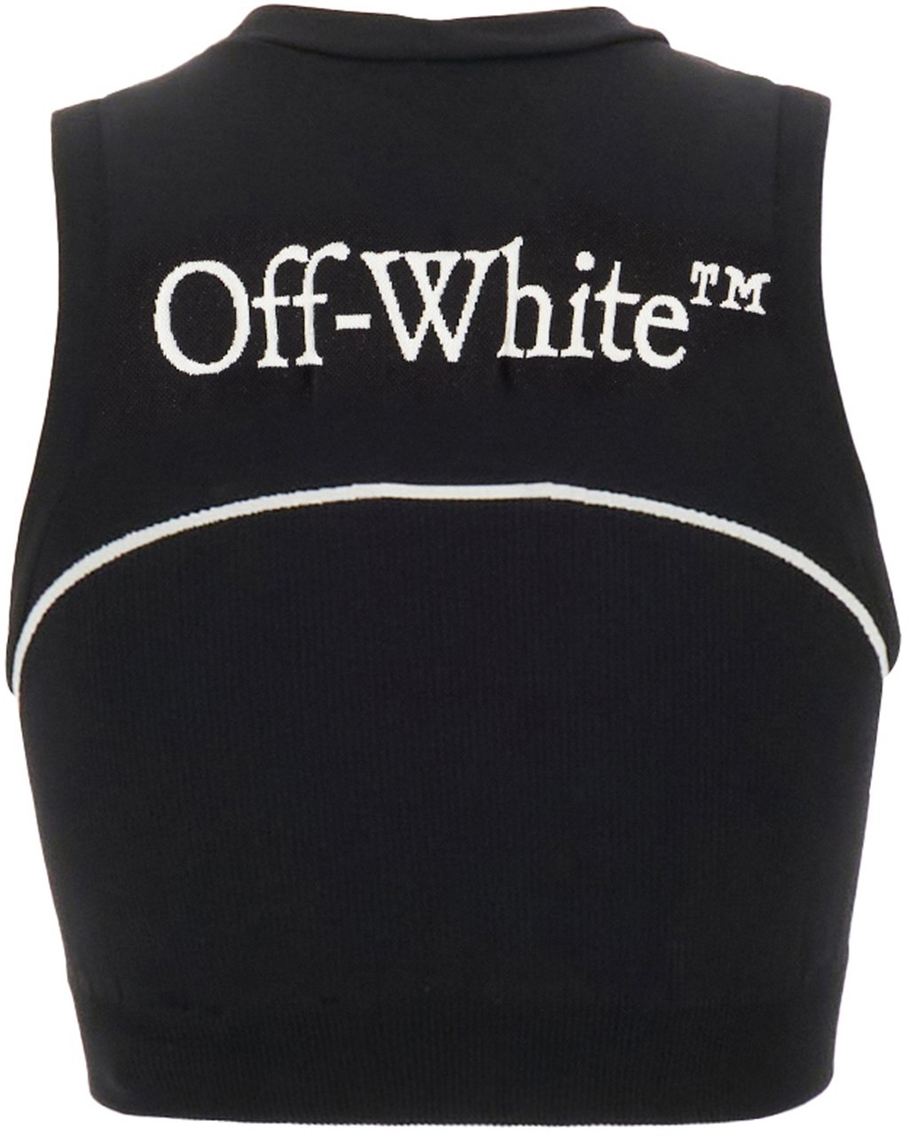 OFF-WHITE Off White Black stretch nylon top Zwart