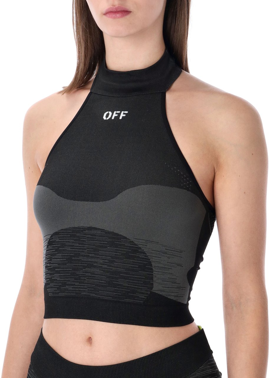 OFF-WHITE Racing Active Top Nero Zwart