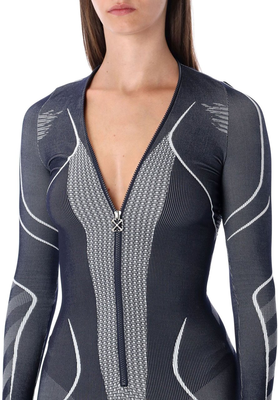 OFF-WHITE Seamless Dress Blue Iris Blauw