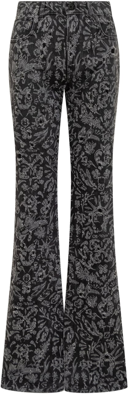 OFF-WHITE Jeans Tattoo Zwart