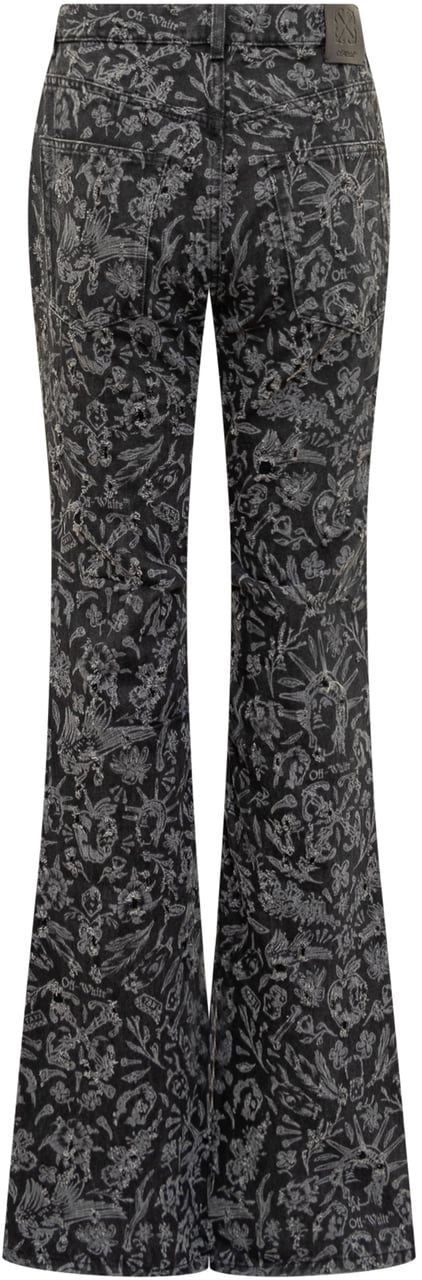 OFF-WHITE Jeans Tattoo Zwart