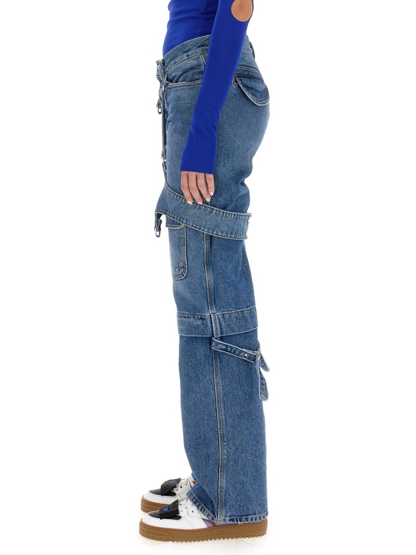 OFF-WHITE Cargo Jeans Blauw